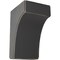 Ekena Millwork 3 1/2"W x 4"D x 6"H Clarksville Wood Vintage Decor Bracket, Black BKTWD04X04X06CVBL - alternate 1
